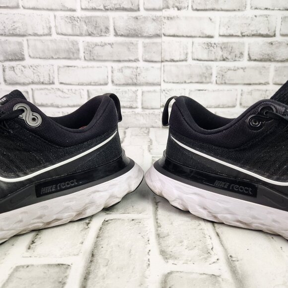 Nike React Infinity Run Flyknit 2 Men's Sz 14 Black White Athletic Trainers Shoe - Picture 4 of 10